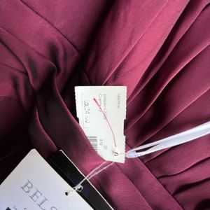 Floor length cranberry prom/mother of bride dress